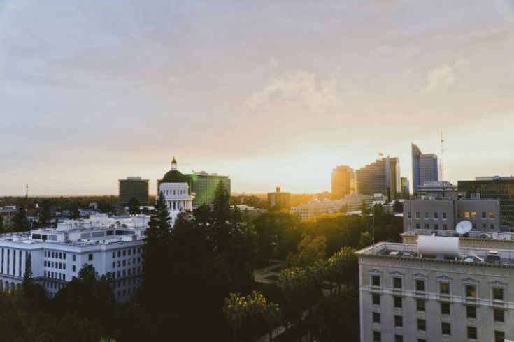 Downtown Sacramento city skyline