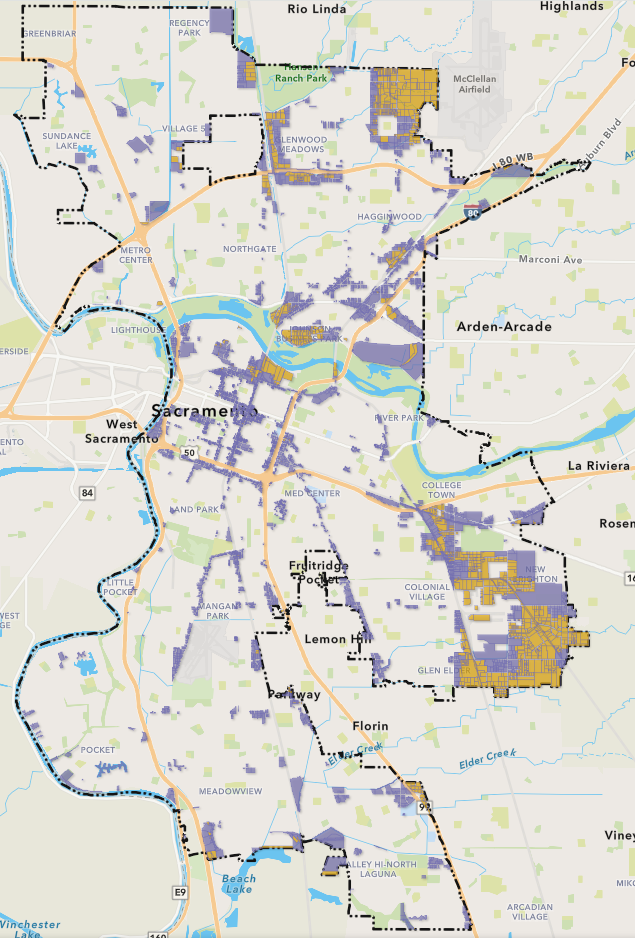 GIS Sacramento map