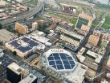 Aerial view of downtown Sacramento with Golden 1 Center