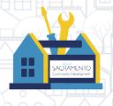 Graphic of a house that looks like a toolbox with a wrench and screwdriver sticking out the top with the City of Sacramento Community Development logo on the side.