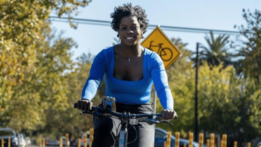 Person riding a bike