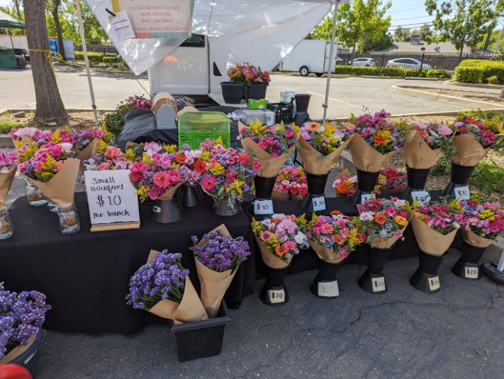 Flowers at farmers market