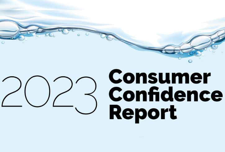 Water, text: "2023 Consumer Confidence Report"