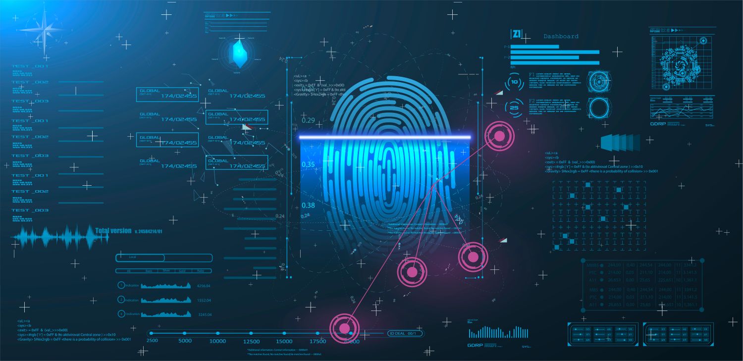 Image of a fingerprint being scanned