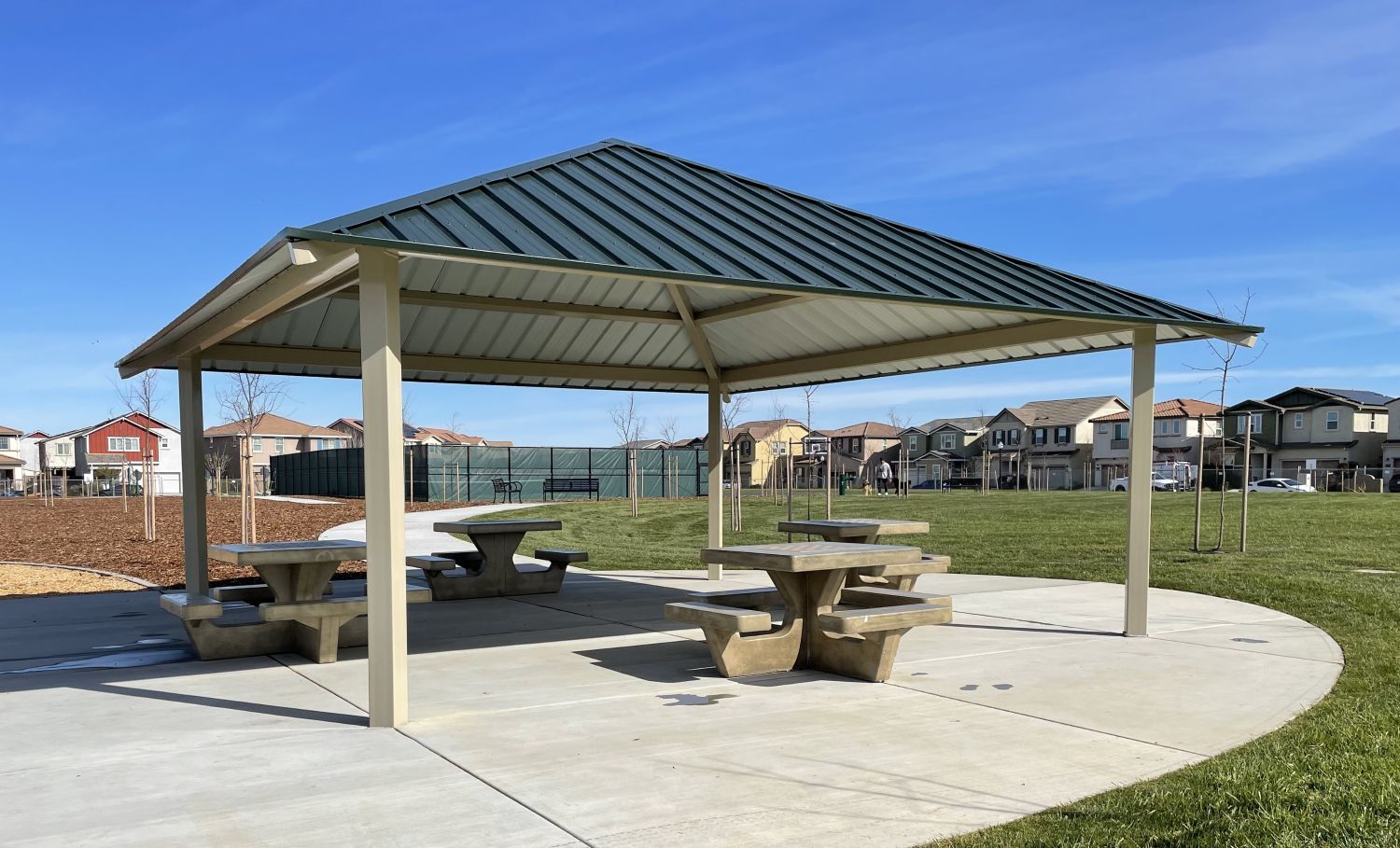 Image of a group picnic area at a park.